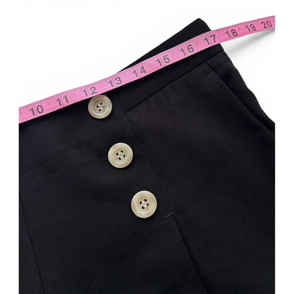 Ann Taylor Women's Size 12 Black High Rise Wide Leg Full Length Sailor Pants NWT